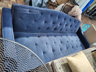 LIVING ROOM CLASIC VELVET BLUE SET