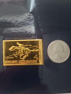Pony Express commemorative sterling replica stamp sealed!