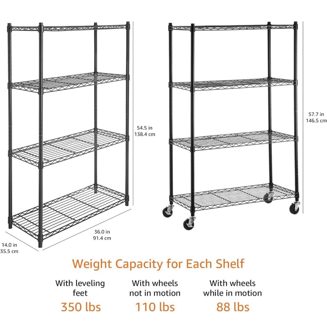 Amazon Basics 4-Shelf Adjustable