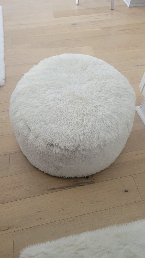White Blow Up Poof