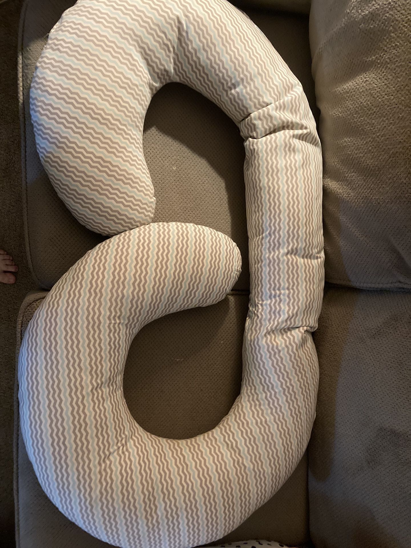 Blue And Grey Pregnancy Pillow 