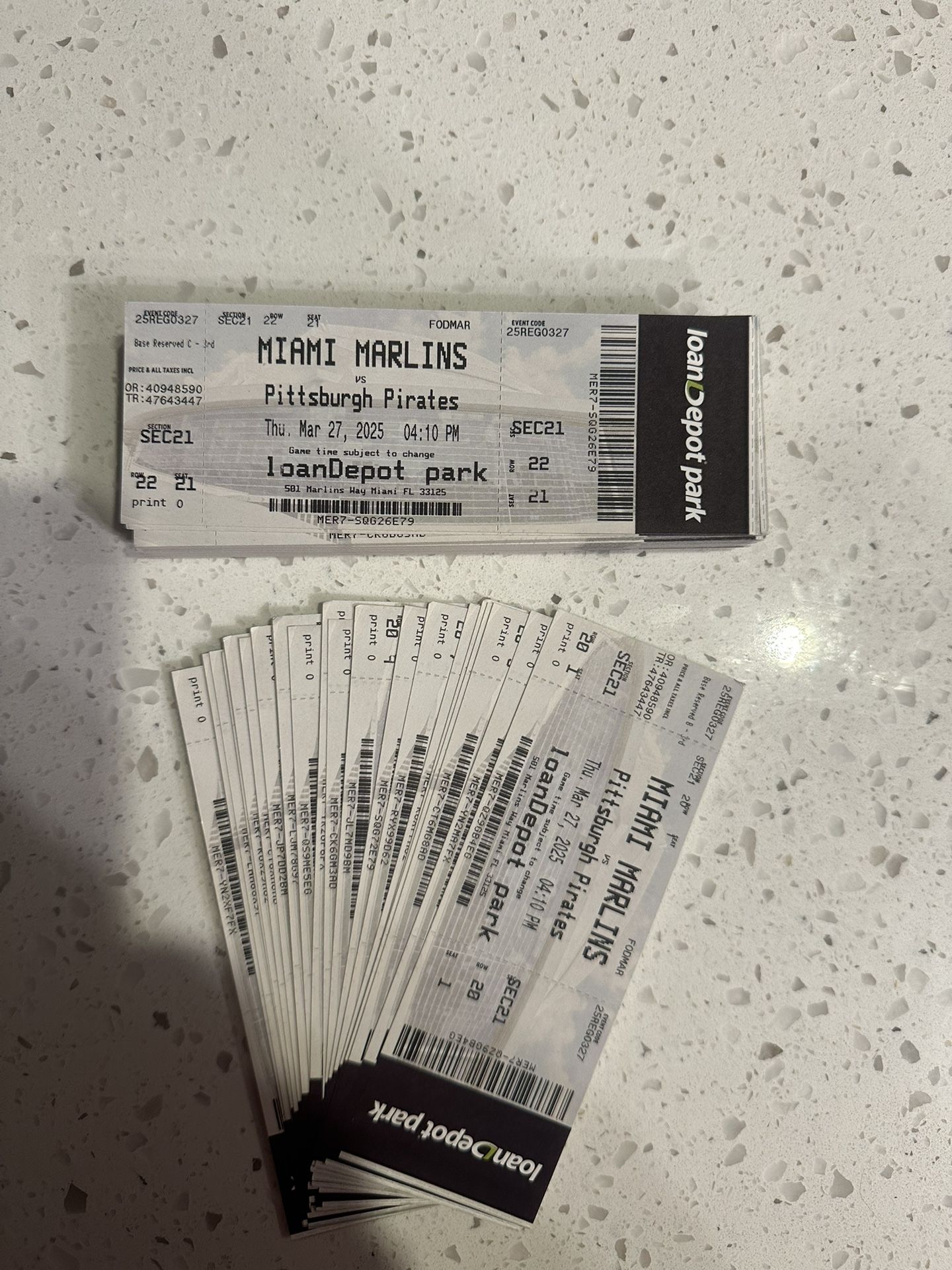 Opening Day Marlins Tickets