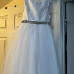 Flower Girl Dresses, Head Piece, And belt. Sold As A Set Or Separately. 