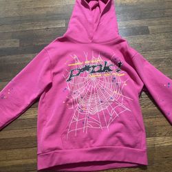 Pink SP5DER hoodie Size M