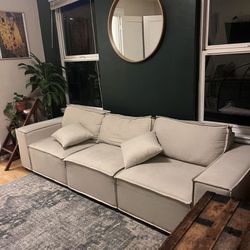 Linen Off White Modular Couch