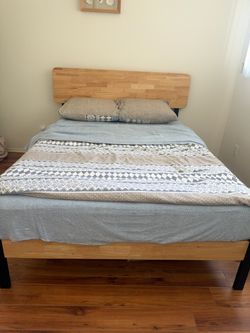 Full bed frame with mattress