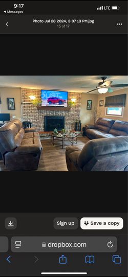 2 Brown couches
