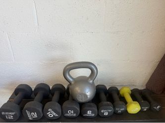 Dumbbells and KB - 76 Pounds of Dumbbells - 35lb KB Pairs of 12/10/8/5/3