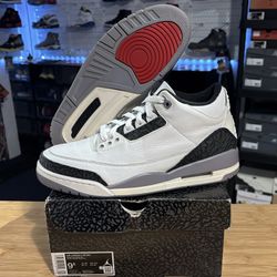 AIR JORDAN 3 RETRO “GREY CEMENT” SIZE 9.5