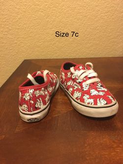 Boys vans size 7c