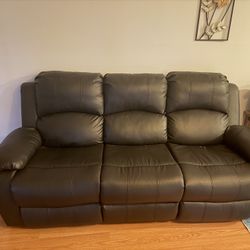 3 Seat Leather Recliner