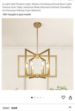 6 Light Geometric Chandelier 