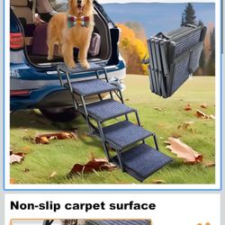 Dog Ramp for Car Truck and SUV Dog Stairs for Large Dogs Folding Pet Stairs