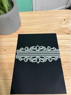 Ornate Lace-Style Boarder Craft Die - Silver