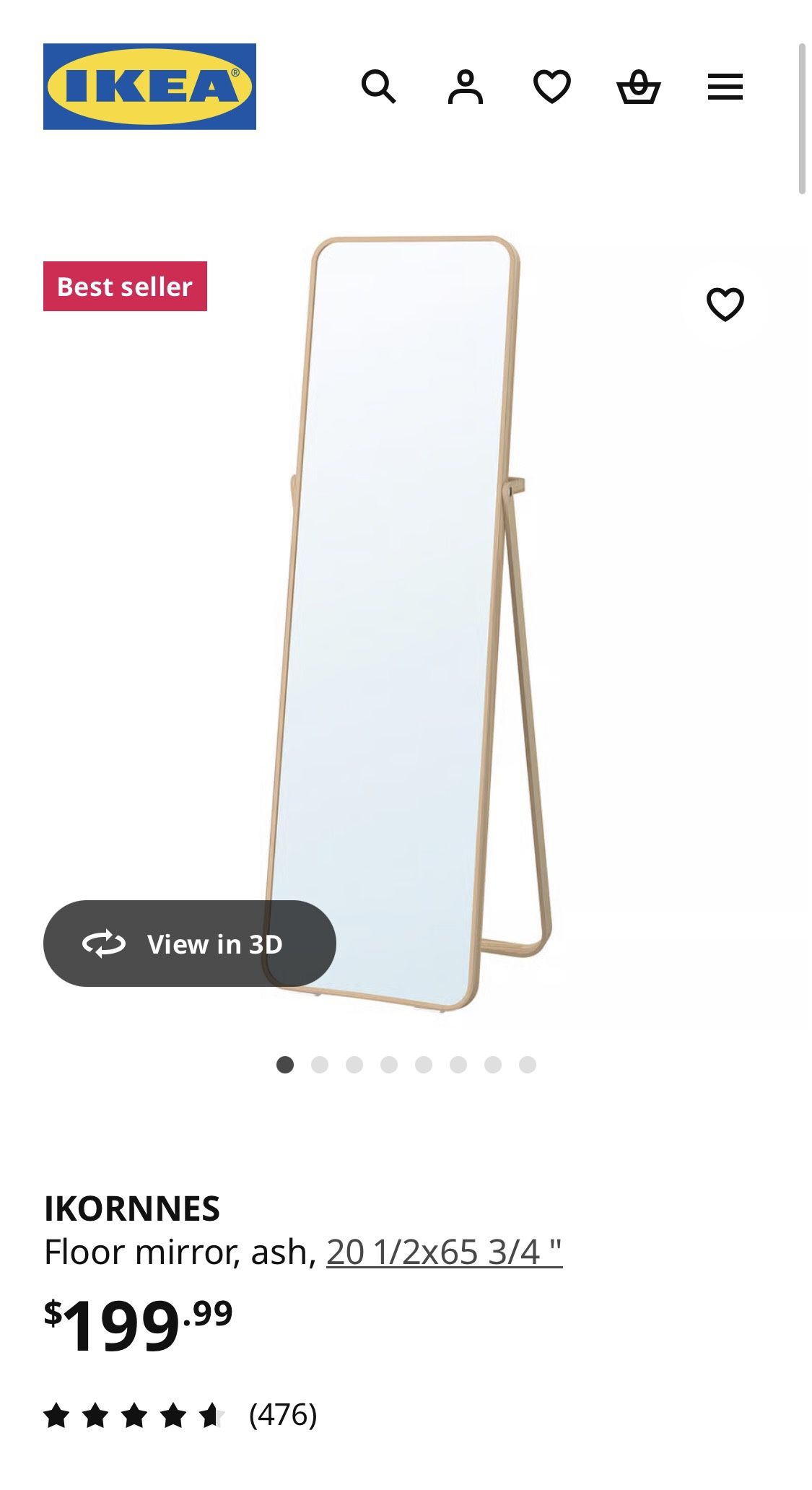 IKEA Floor Mirror $50