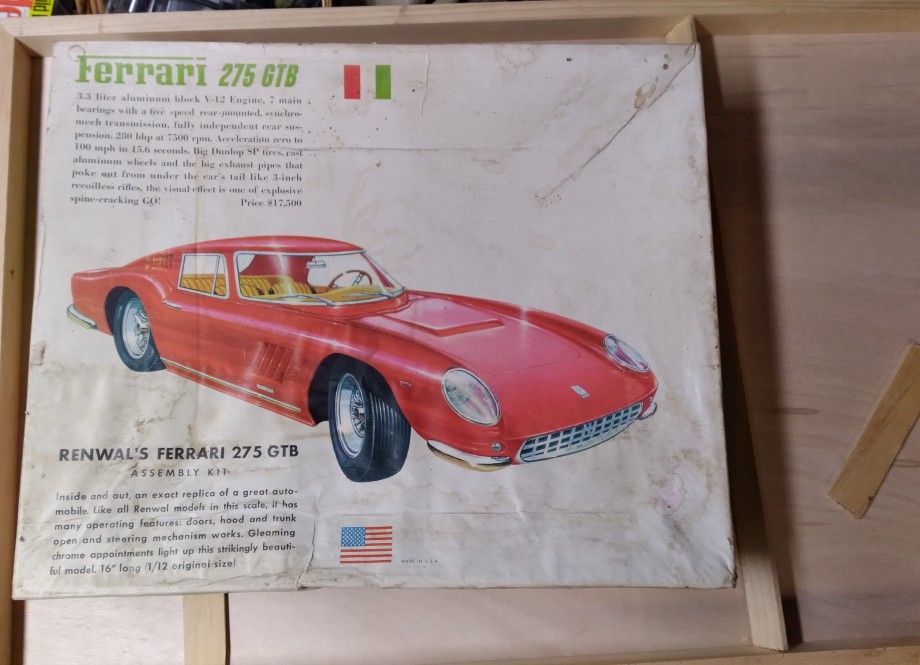 Vintage 1/12 Scale Ferrari 275 GTB Model Kit