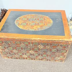 antique Tibetan storage chest or trunk Large Size 30”x22”x16 