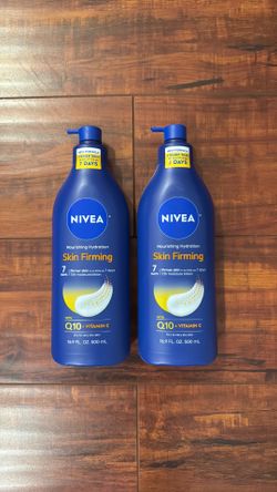 Nivea Nourishing  Hydration SKIN FIRMING with Q10 + Vit C; For Dry to Very Dry Skin: 500 ml Each (2 For $17)