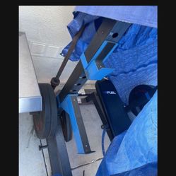 ETHOS barbell, bumper plates, FUEL squat rack and bench