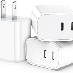 new USB C Charger Block,3-Pack Dual Port USB C Fast Charging Block，Type C Wall Charger Plug for iPhone 16/15/14/13/12/11/ Pro Max/Plus/Xs Max/XR/X,iPa