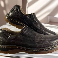 Dr. Martens Men’s Orson Slip-On Loafer Sz 11 Black Leather Rubber Quality EUC