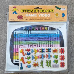 NEW Vintage Video Game Sticker Board