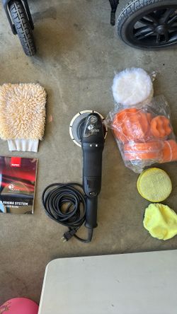 Rupes LHR21ES polisher and Blaster sidekick car dryer