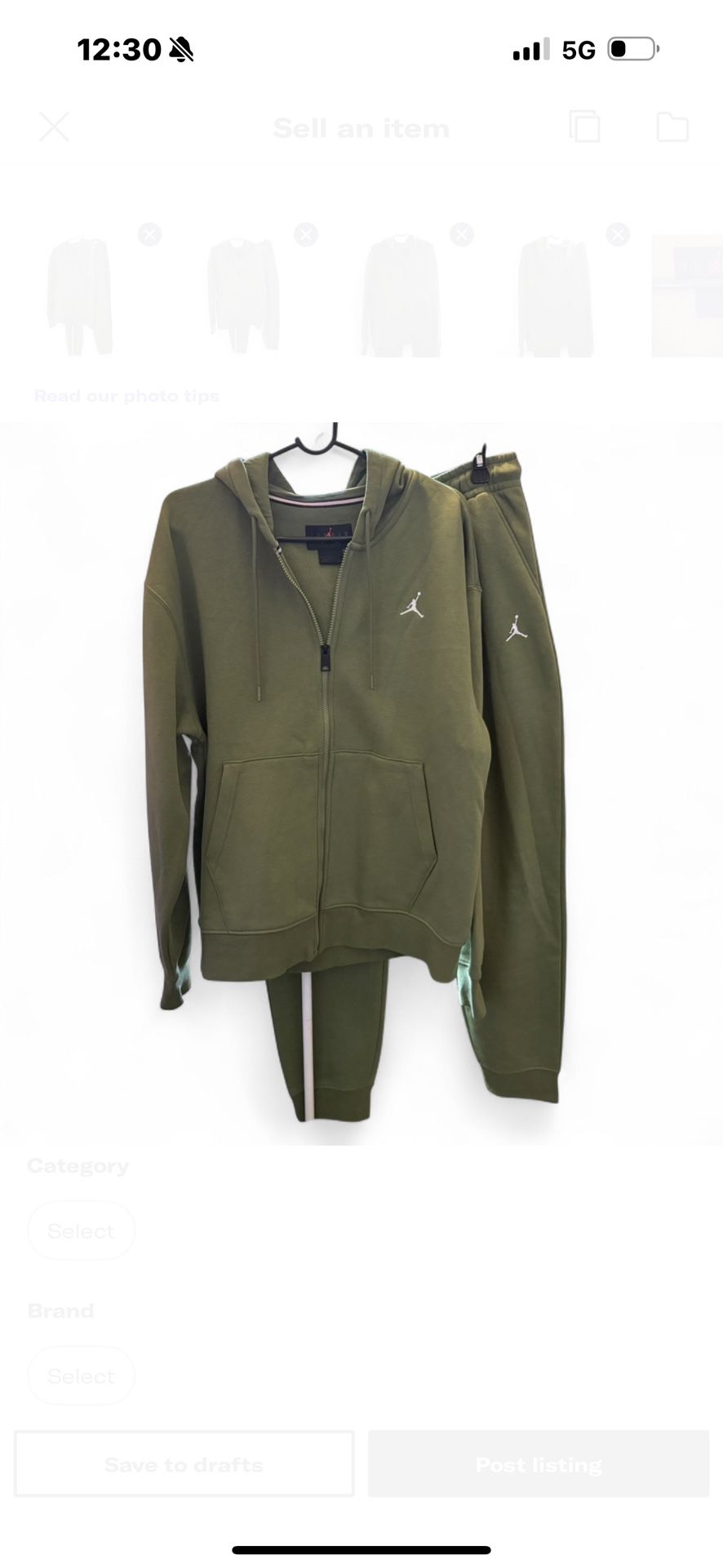 Air Jordan Essential Mens Fleece Pants & Zip Up Hoodie