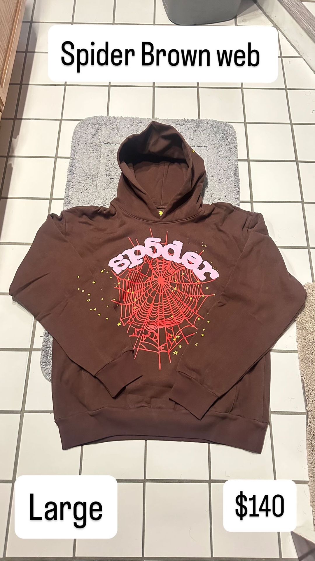 Spider brown web hoodie