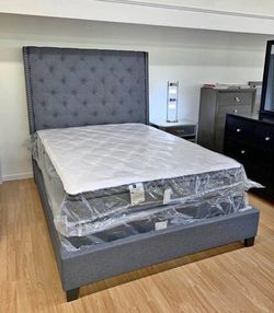 BRAND NEW KING SIZE BED FRAME WITH NEW MATTRESS/FAST DELIVERY