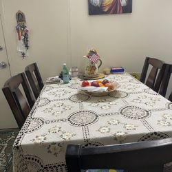 Dining Table And Set 4 Chairs 