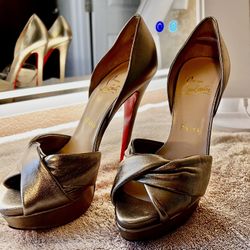 Christian Louboutin Gold Heels