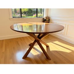 West Elm Jax 48" Round Dining Table — Walnut