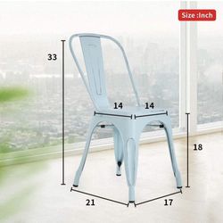 Dining Chairs - Stackable, Indoor Outdoor (Blue)