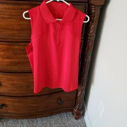 Womens Fila Golf Zip Polo Tank