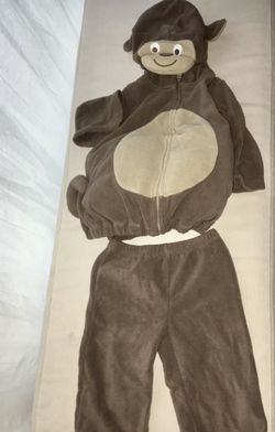 carter’s 2pc hooded plush monkey w/ tail costume (baby size 6 to 9 months)