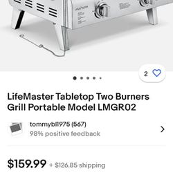 Tabletop Two Burner Portable BBQ Grill 