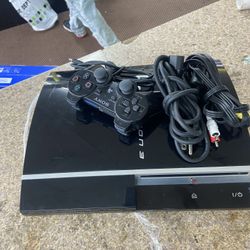 PlayStation 3 With Controller And Cords 