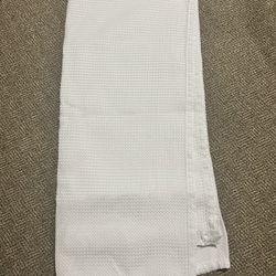 solid white linen shower curtain 