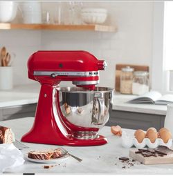 Artisan® Series 5 Quart Tilt-Head Stand Mixer with Premium Accessory Pack - Candy Apple Red