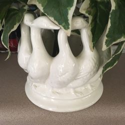 Ceramic Pot with . Artificial Plant 