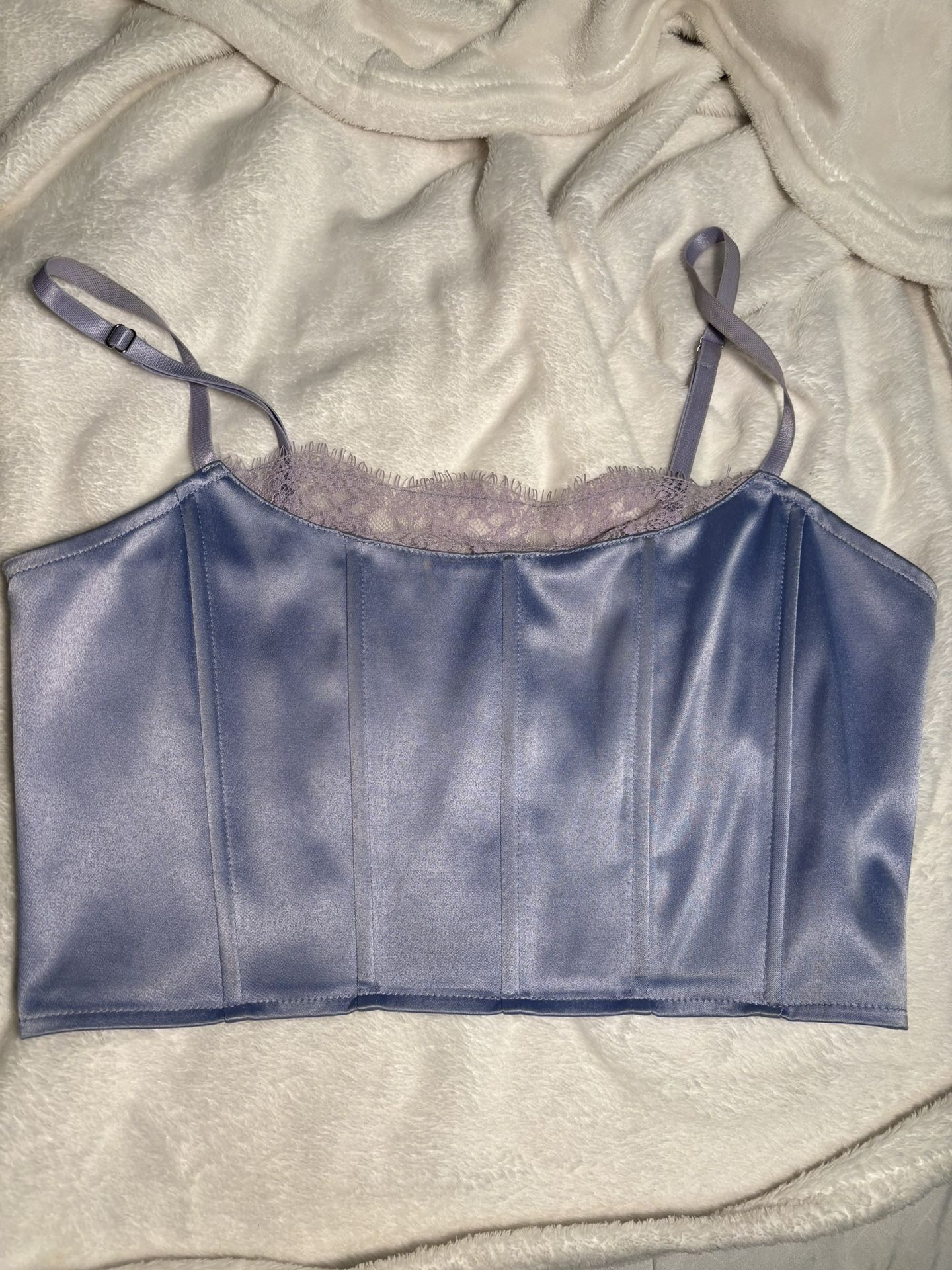 Lavender Crop Corset Like