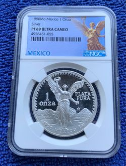 1990-mo  ONZA LIBERTAD MEXICO CERTIFIED 1oz
