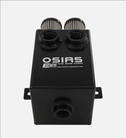 2L 2X 12AN Oil Breather Catch Can Tank 2 Port Dual Breather Filter Kit (3476