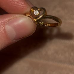 18k Gold Plated Heart Ring 