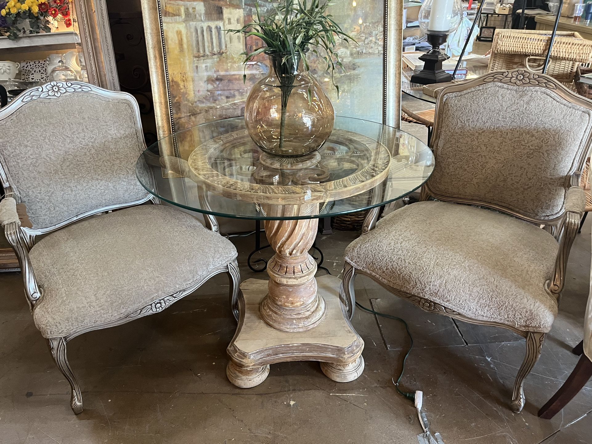 Beautiful Set Table And 2 Chairs