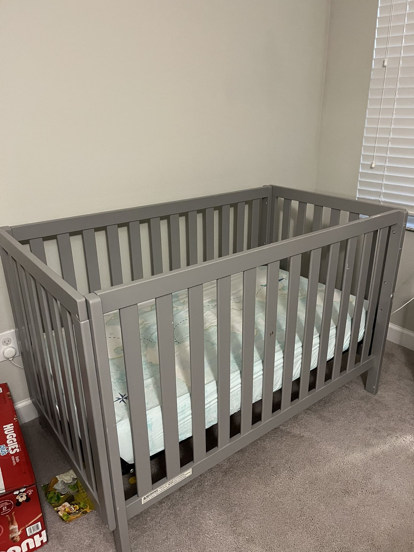 Baby Bed And Change Table
