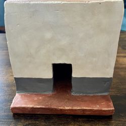 Original Ceramic Adobe Sculpture by Brewster Brockmann (Mexico), Signed BB 2019.