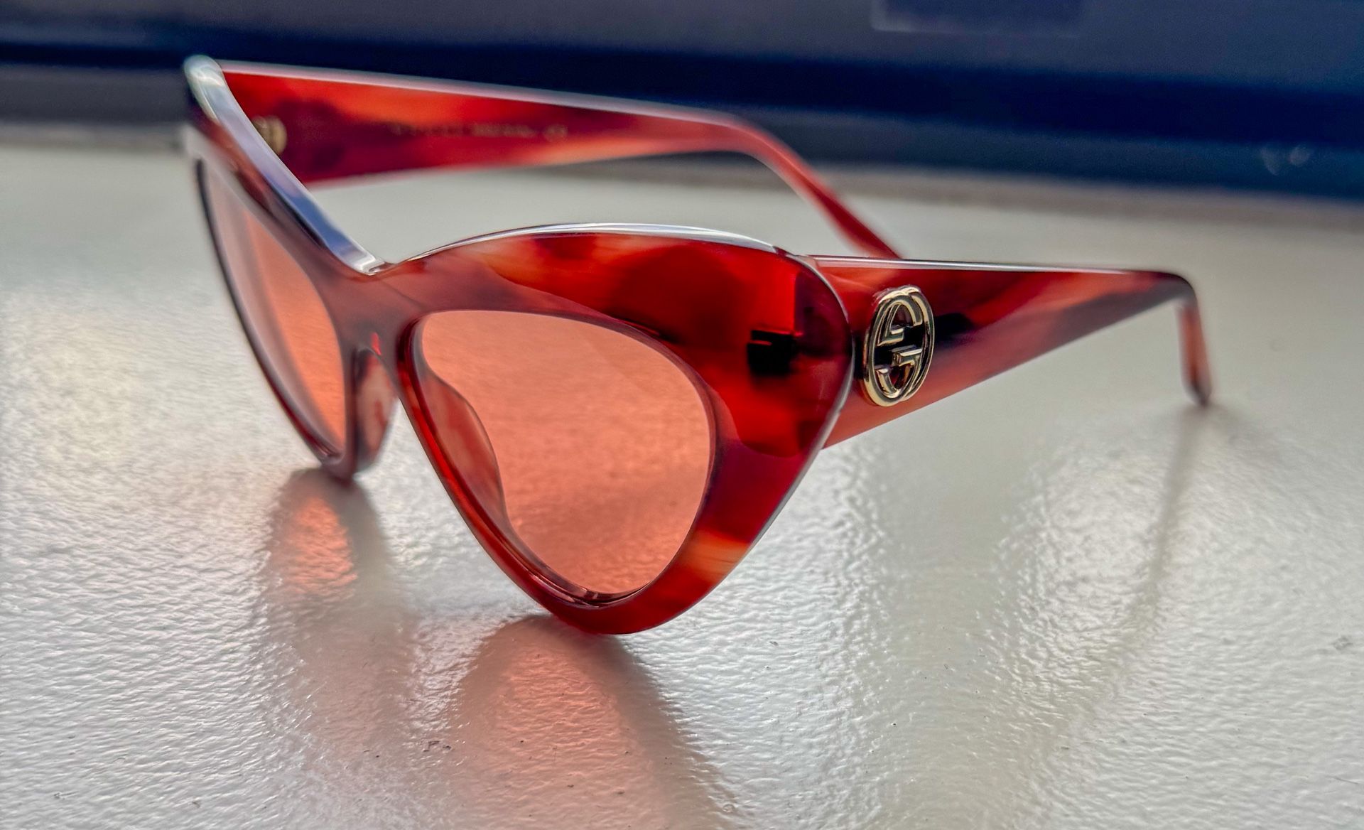 Gucci Cat-eye Red Tortoise Sunglasses