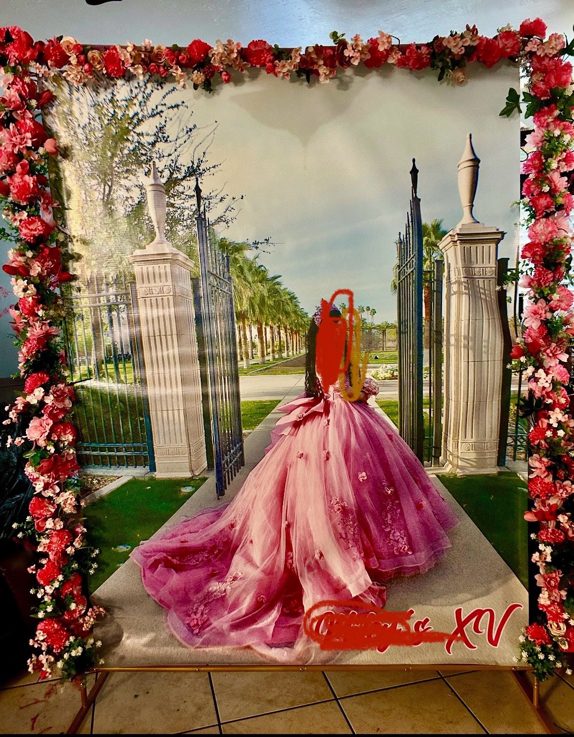 Pink party decorations